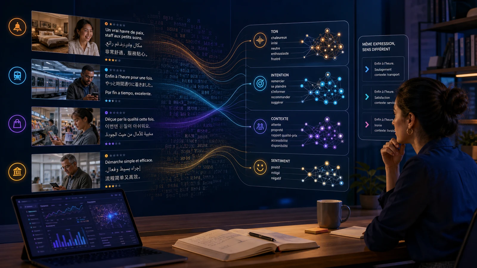 Analyser des avis multilingues sans perdre leur contexte