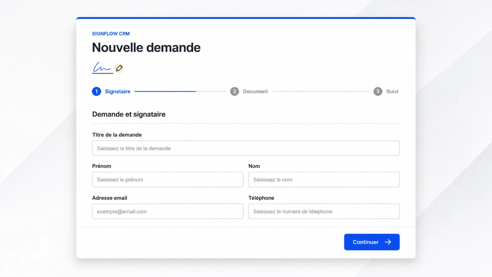Aperçu de SignFlow CRM