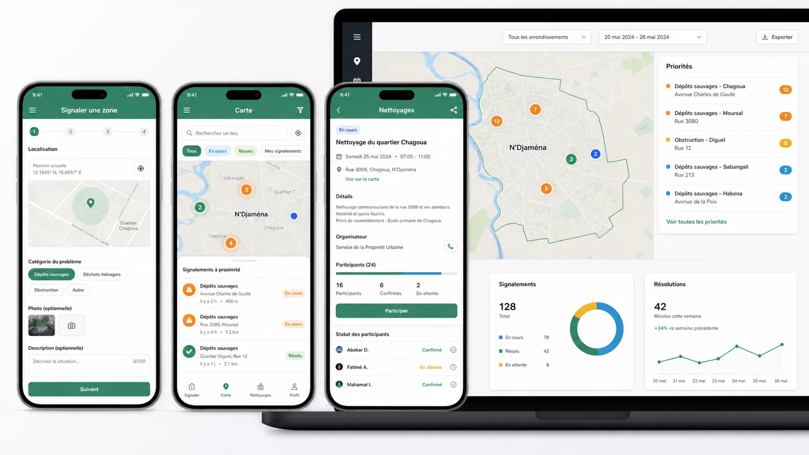 Aperçu de TchadNadif - Plateforme Citoyenne de Propreté